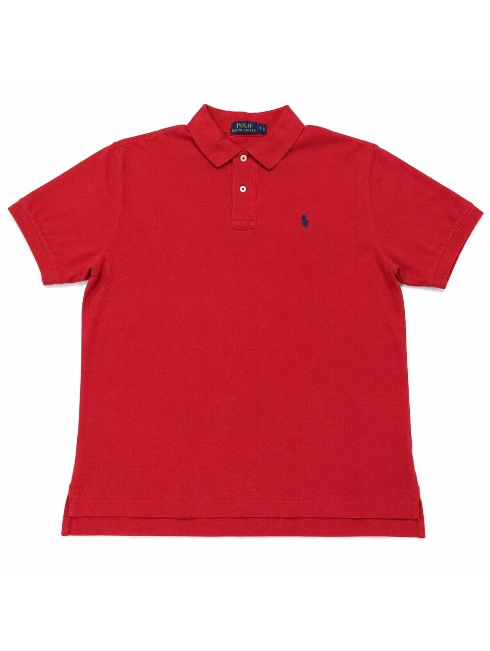 Polo Ralph Lauren Polo Shirt Mens Large Red Cotton Pique Short Sleeve Pony Logo
